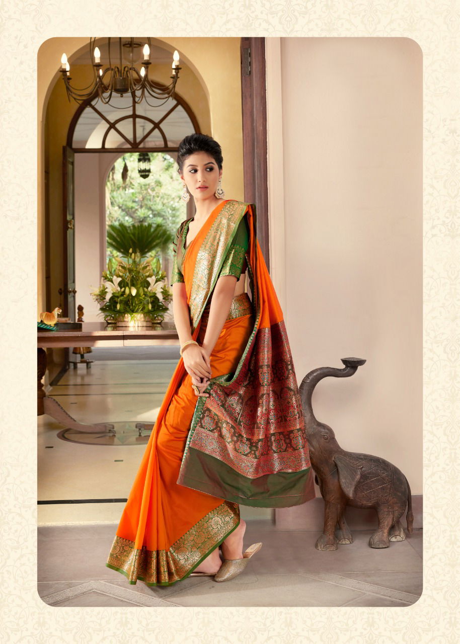 Rajyog Ashton Heavy Function Wear Weaving Silk Fancy Designer Latest Saree Collection